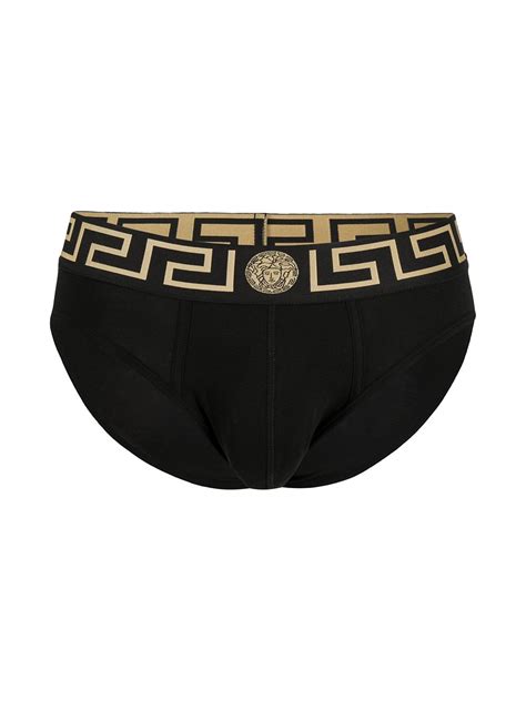 versace men's border briefs